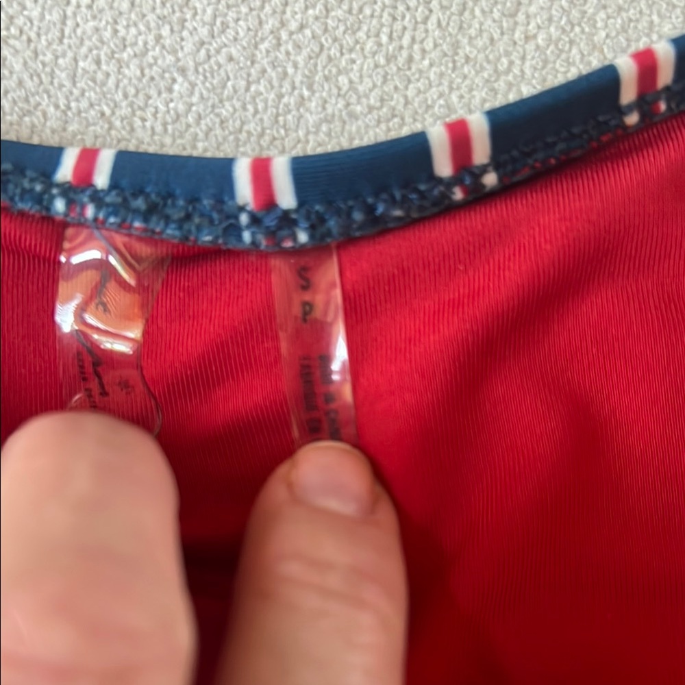 Urban Outfitters Navy and Red Striped Bikini - Picture 2 of 6